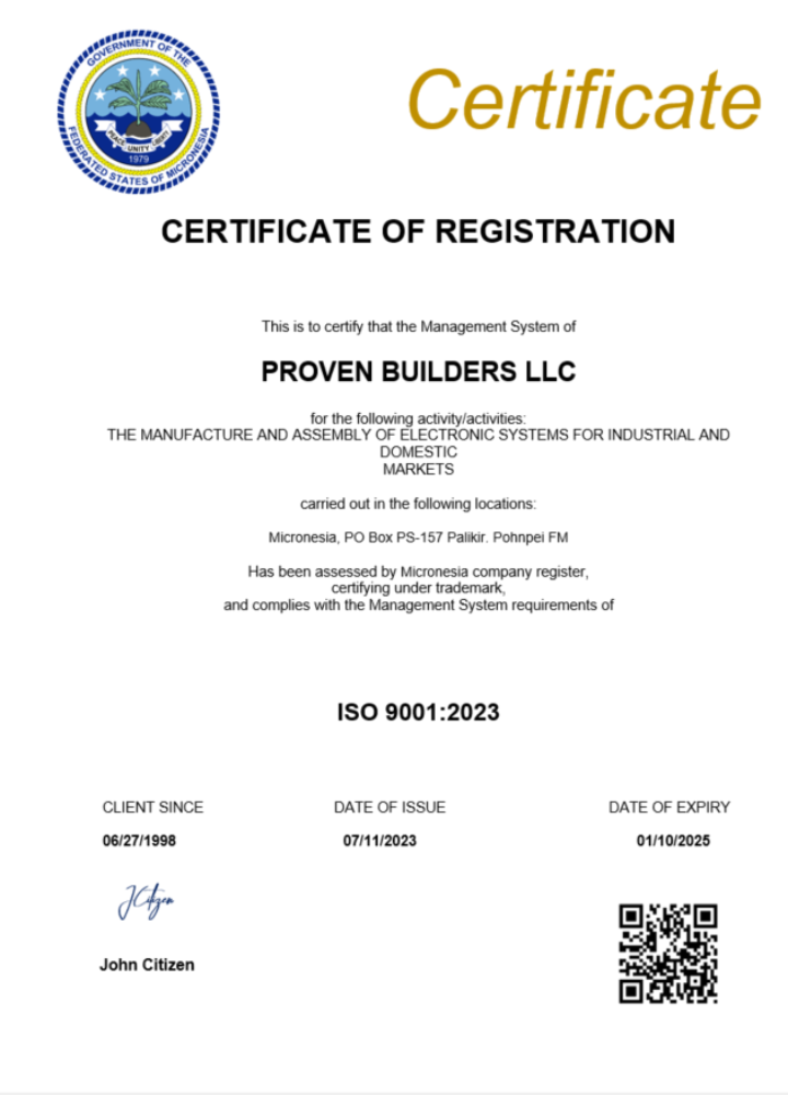 Micronesia business registration certificate Word and PDF template